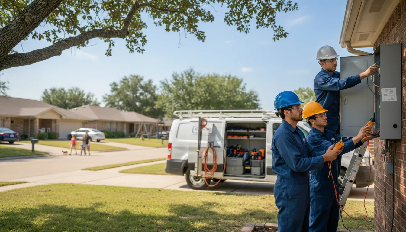 Certified electrician providing emergency electrical services in Long Grove, IA